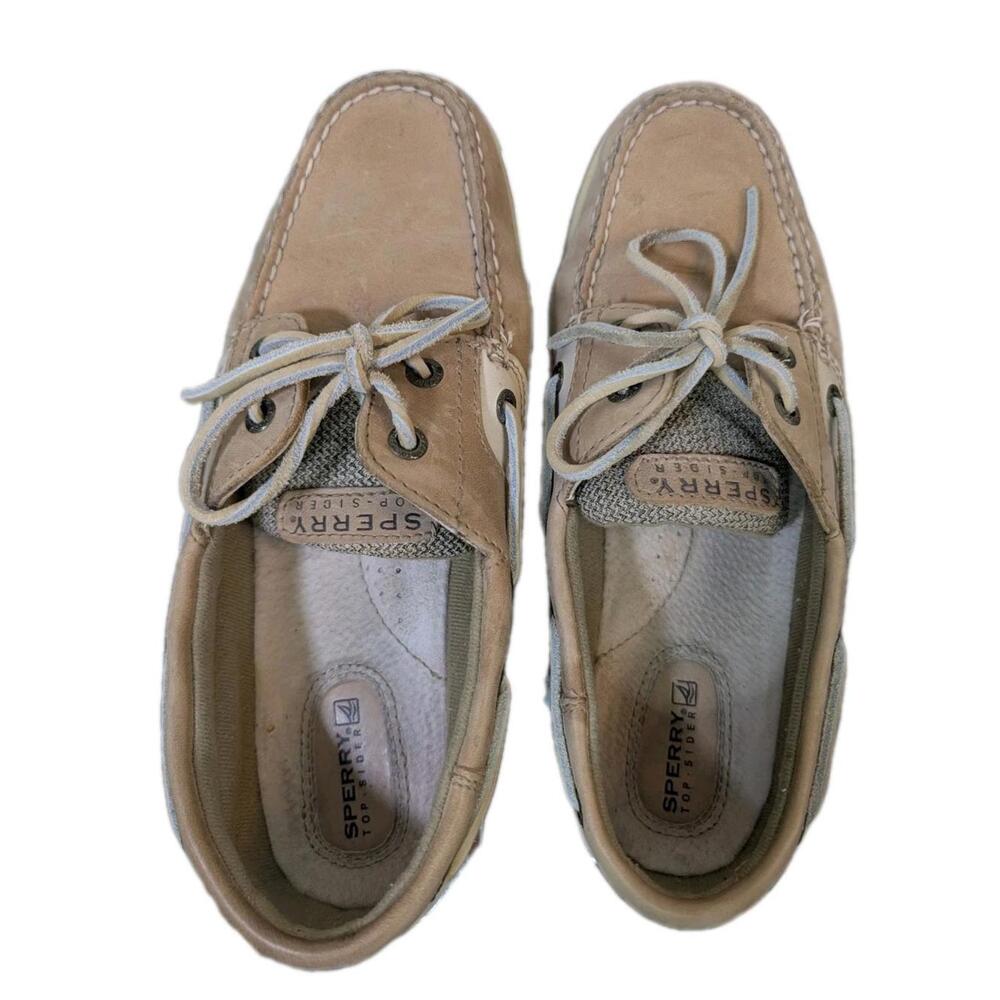 Sperry Top Slider Boat womens tan beige shoes brown sz 8 M New - Picture 6 of 7